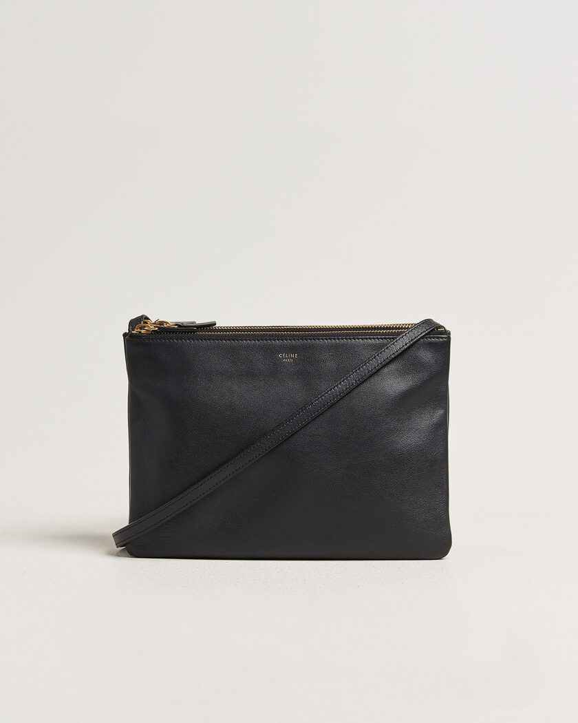 Celine Pre-Owned Trio Bag Medium Leather Black – Schwarz