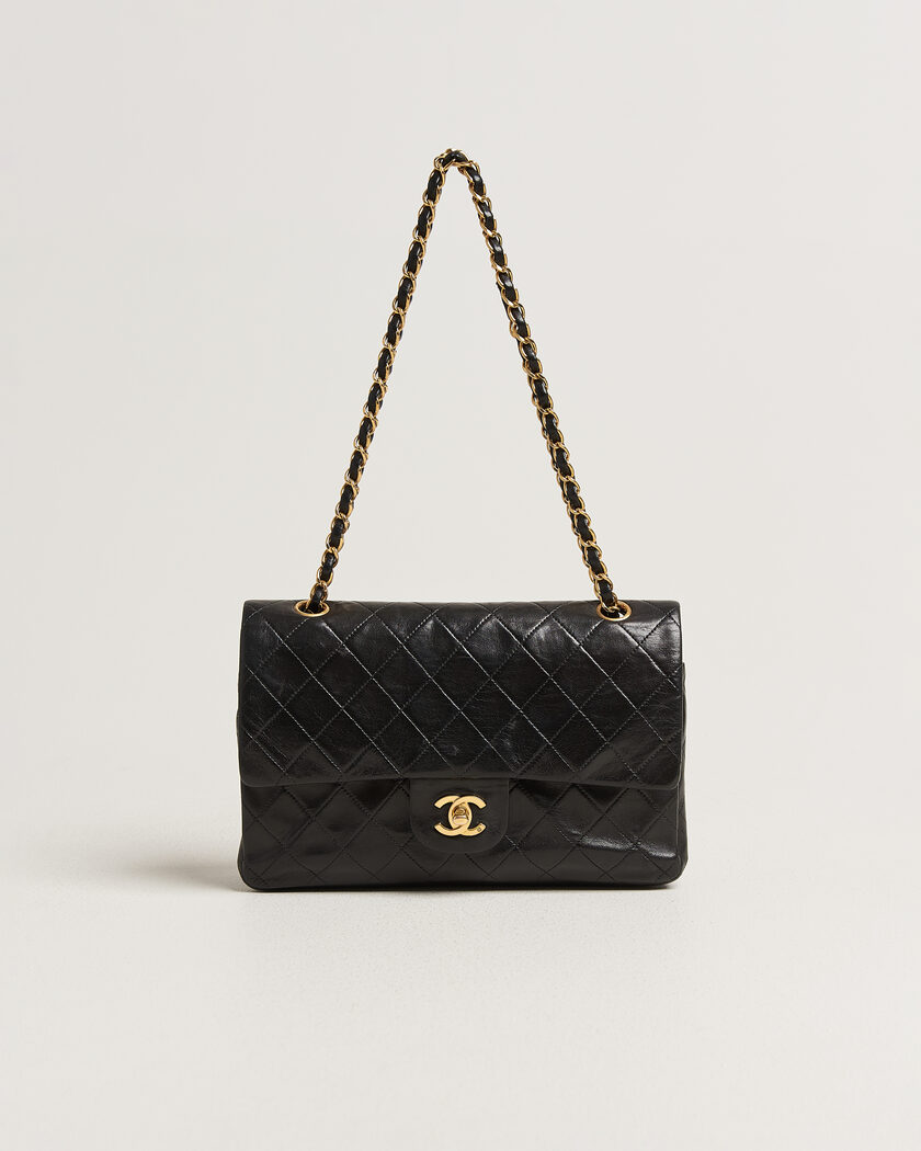 Chanel Pre-Owned Classic Medium Double Flap Bag Lambskin Black – Schwarz