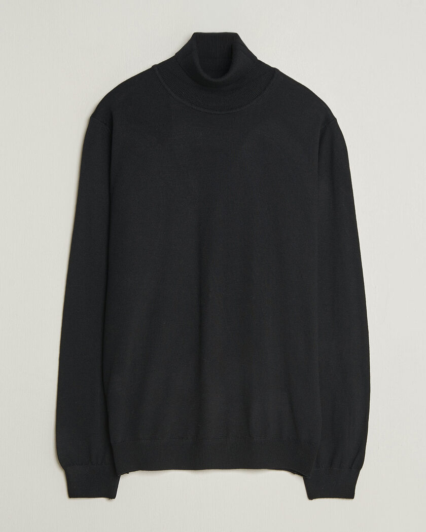 Filippa K Merino Knitted Turtleneck Black – Schwarz
