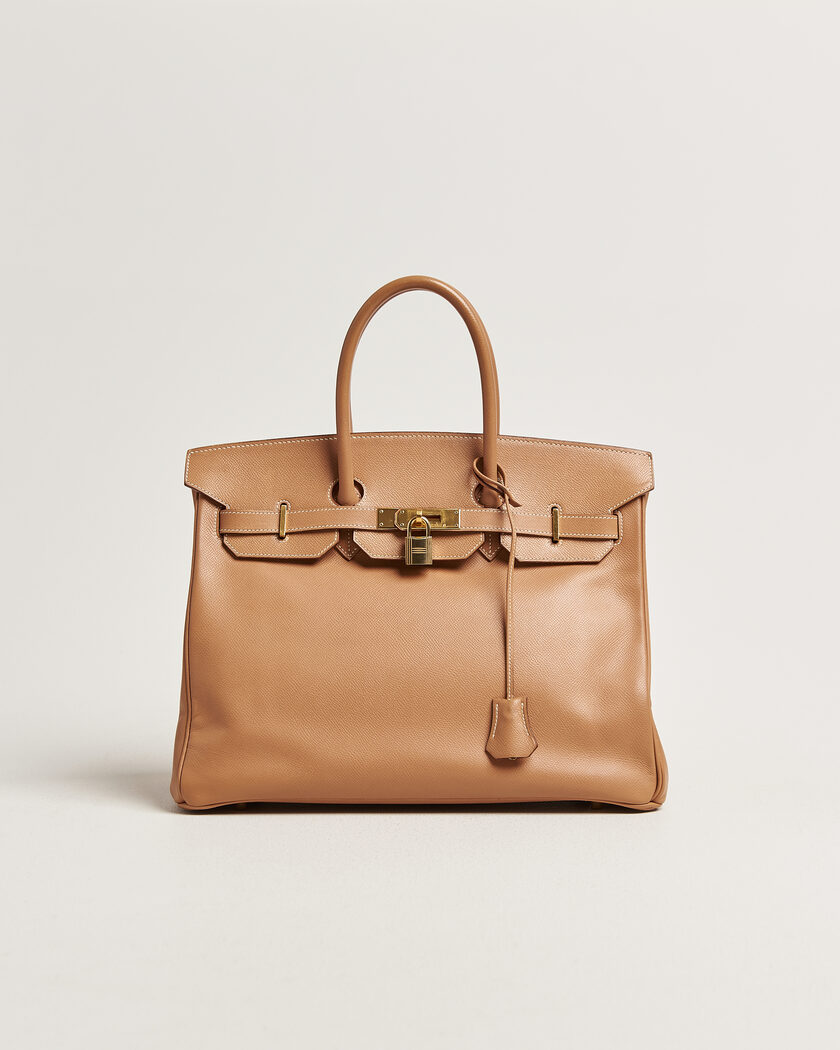 Hermès Pre-Owned Birkin 35 Courchevel Gold – Braun