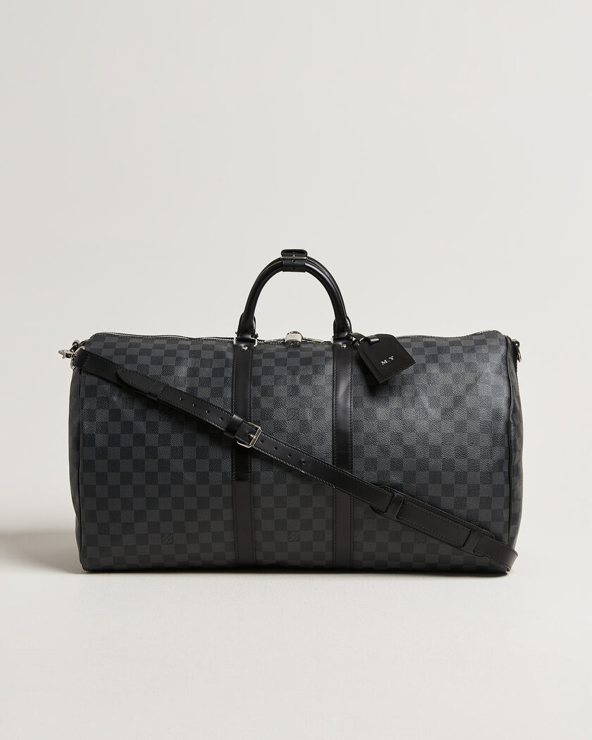 Louis Vuitton Pre-Owned Keepall Bandouliére 55 Damier Graphite – Schwarz