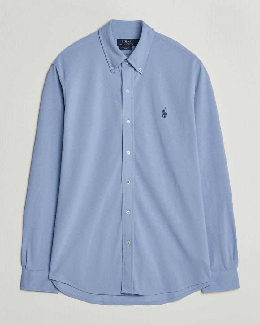 Polo Ralph Lauren Featherweight Mesh Shirt Dress Shirt Blue – Blau