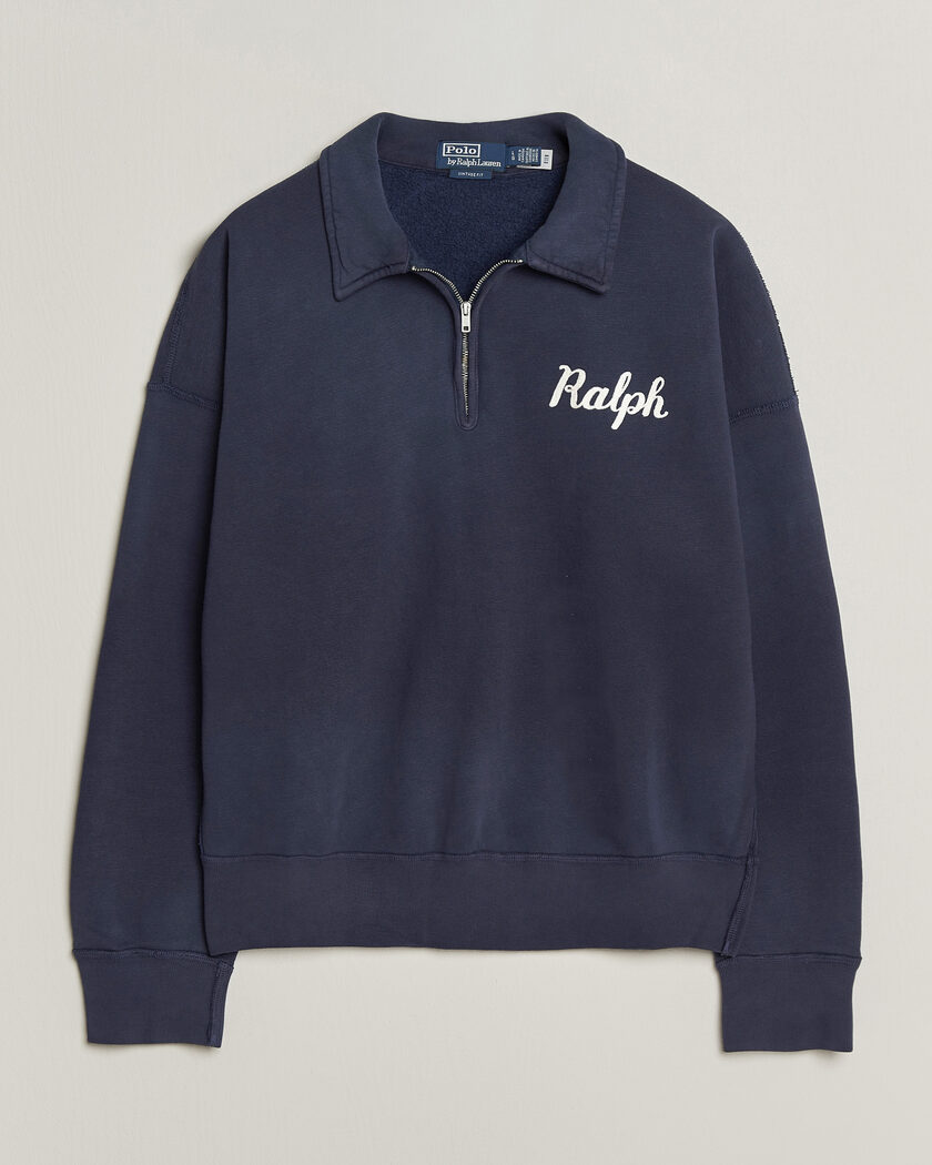 Polo Ralph Lauren Knit Half Zip Sweatshirt Dark Cobolt – Blau