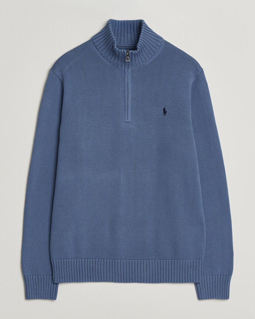 Polo Ralph Lauren Cotton Half Zip Carson Blue – Blau