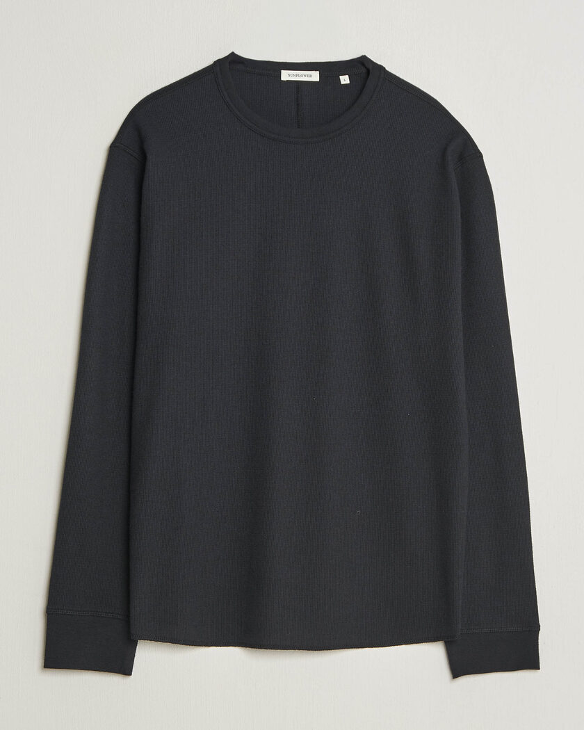 Sunflower Wool Waffle Long Sleeve T-Shirt Black – Schwarz