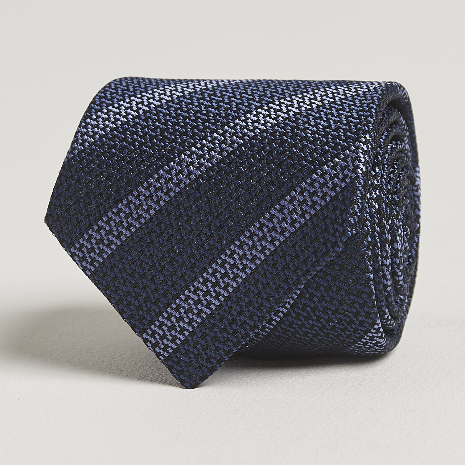 Brunello Cucinelli Men's Regimental Motif Silk Tie Blue