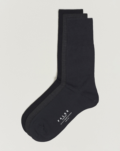 Herren | Wardrobe basics | Falke | 3-Pack Airport Socks Dark Navy/Black/Anthracite