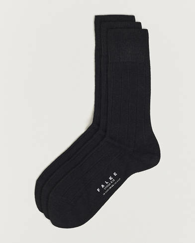 Herren | Wardrobe basics | Falke | 3-Pack Lhasa Cashmere Socks Black