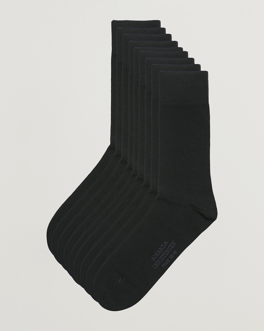 9-Pack True Cotton Socks Black – Schwarz