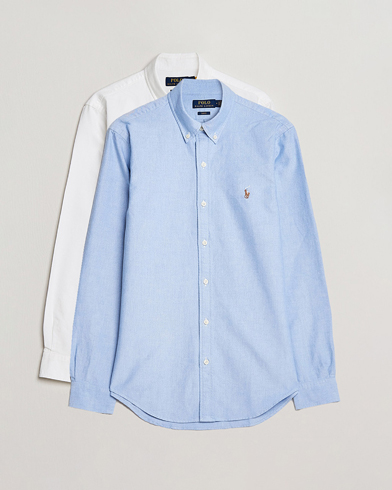 Herren | Preppy Authentic | Polo Ralph Lauren | 2-Pack Slim Fit Shirt Oxford White/Blue