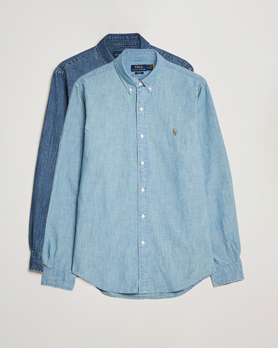 Herren | Kategorie | Polo Ralph Lauren | 2-Pack Slim Fit Denim Shirt Washed/Dark Wash
