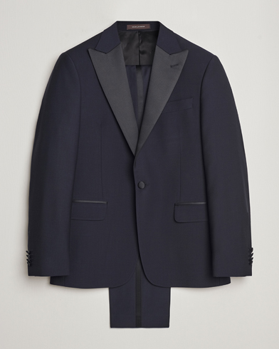 Herren | Smoking | Oscar Jacobson | Frampton Wool Tuxedo Suit Navy