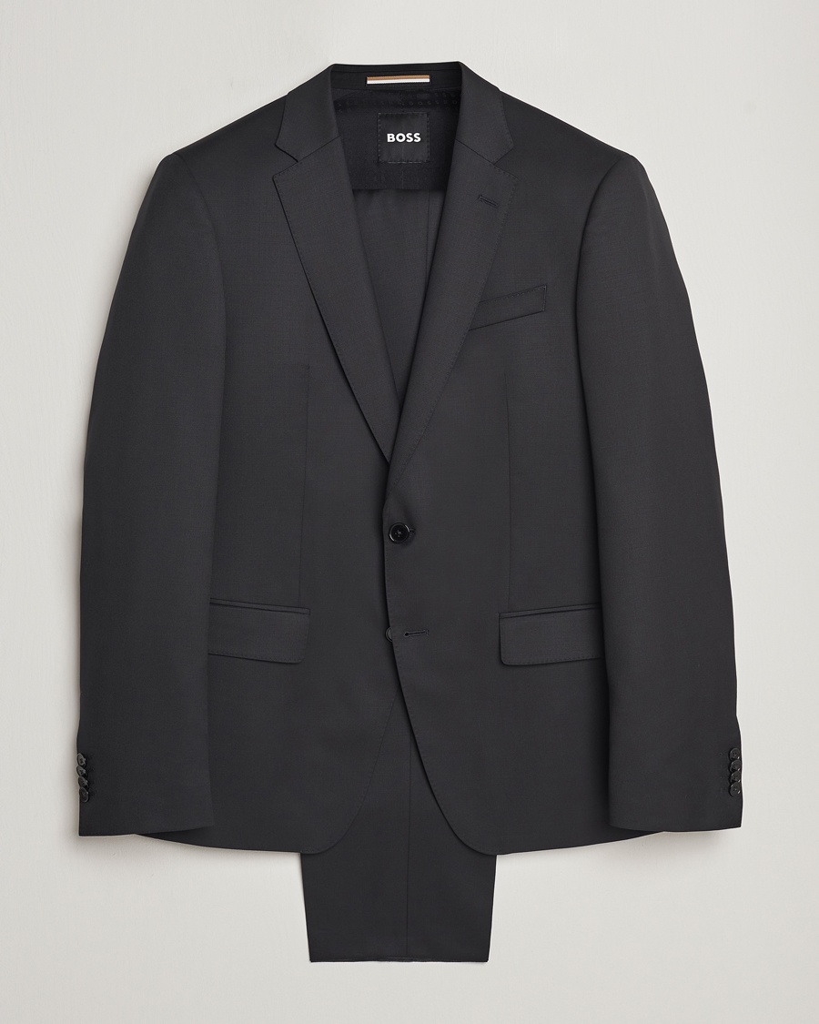 BOSS BLACK Huge Wool Suit Black – Schwarz