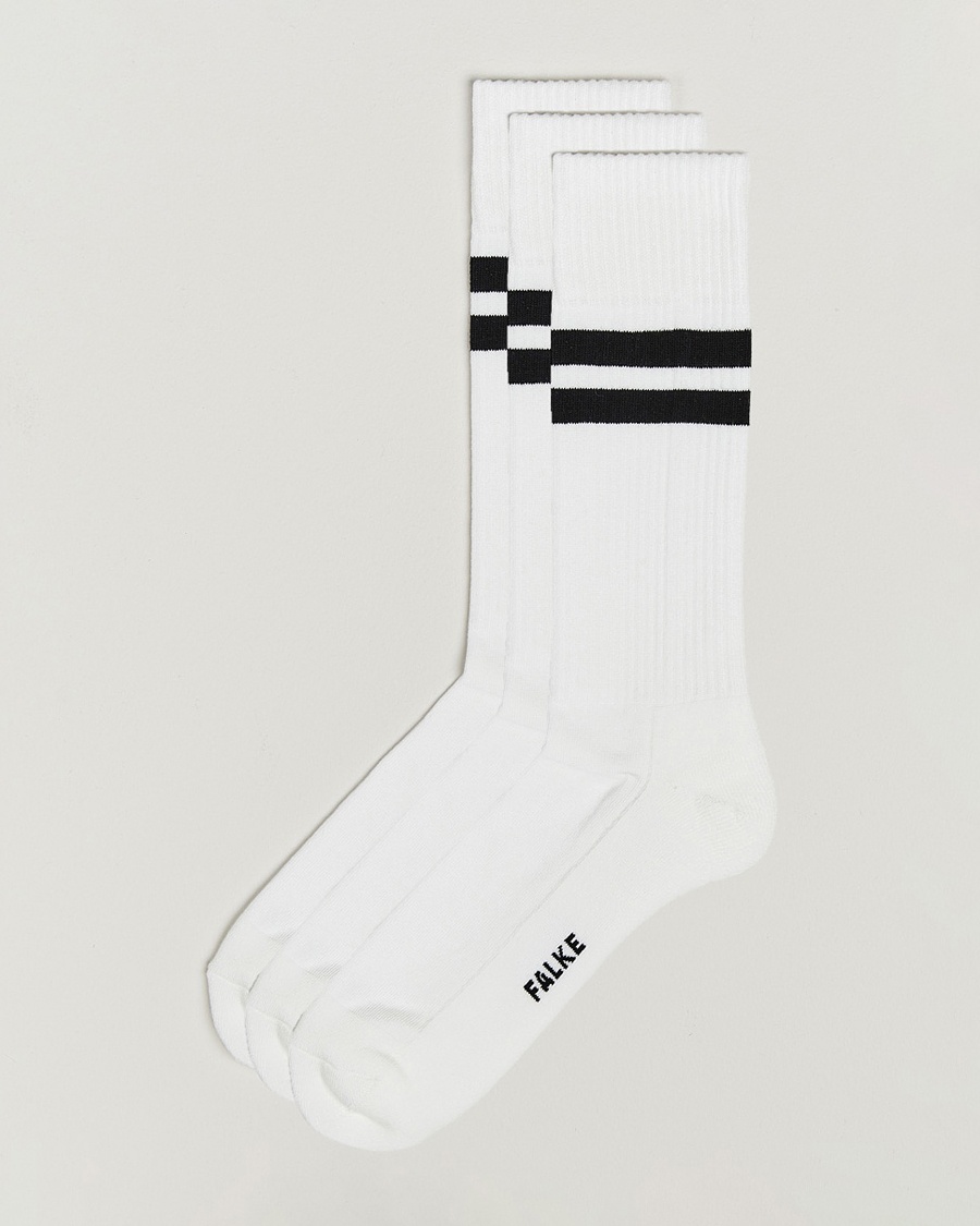 Falke 3-pack Dynamic Tennis Socks White/Black – Weiß