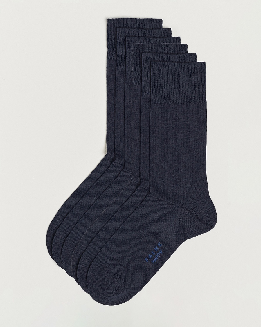 Falke 6-pack Happy Cotton Socks Navy – Blau