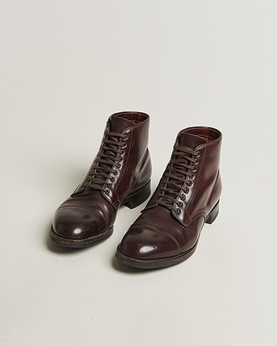 Pre-owned Alden 41853 Cap Toe Boot Burgundy Shell Cordovan US10 - EU44 – Braun