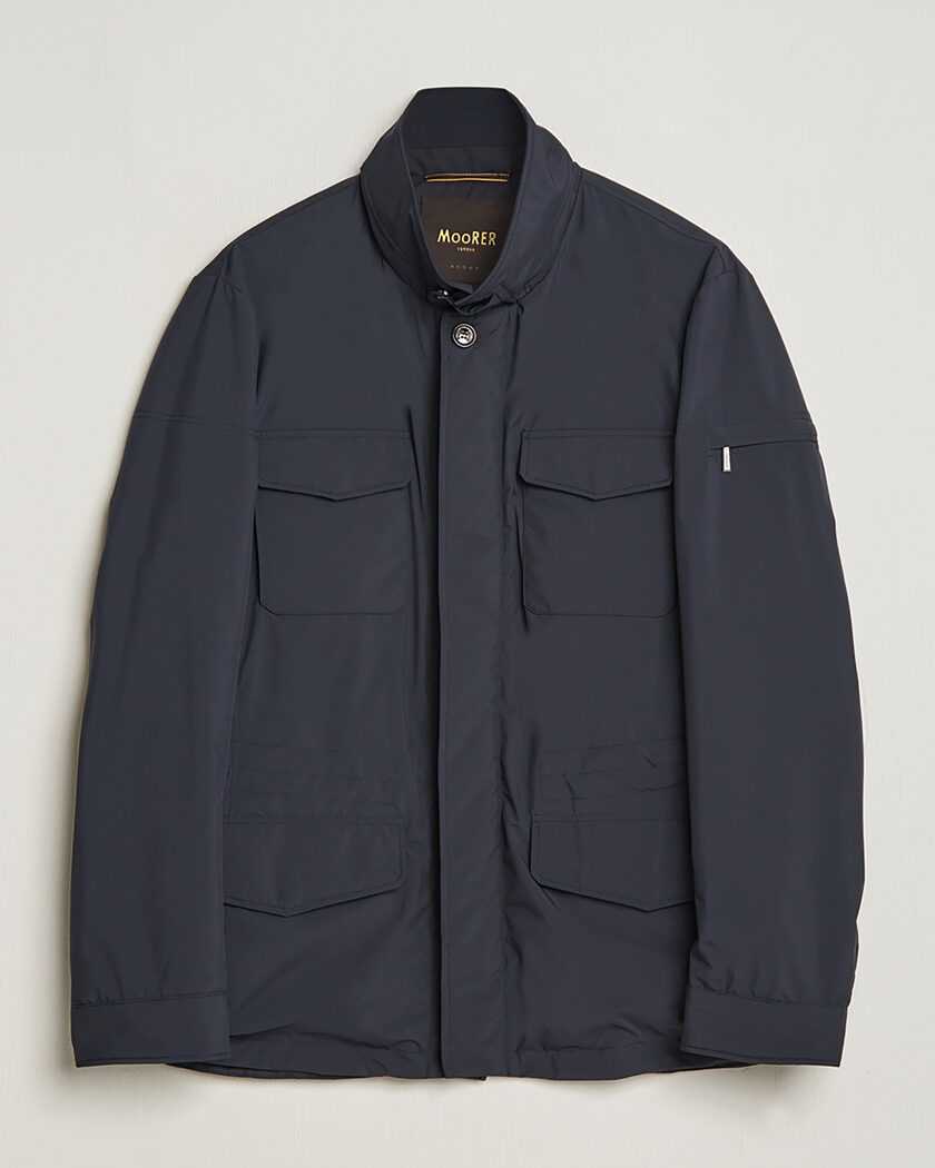 Pre-owned MooRER Waterproof Nylon Field Jacket Navy 50 – Blau