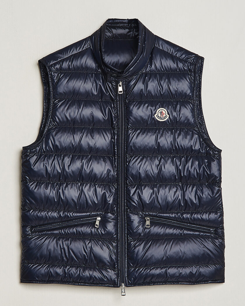 Pre-owned Moncler Gui Down Vest Navy 4 - XL – Blau