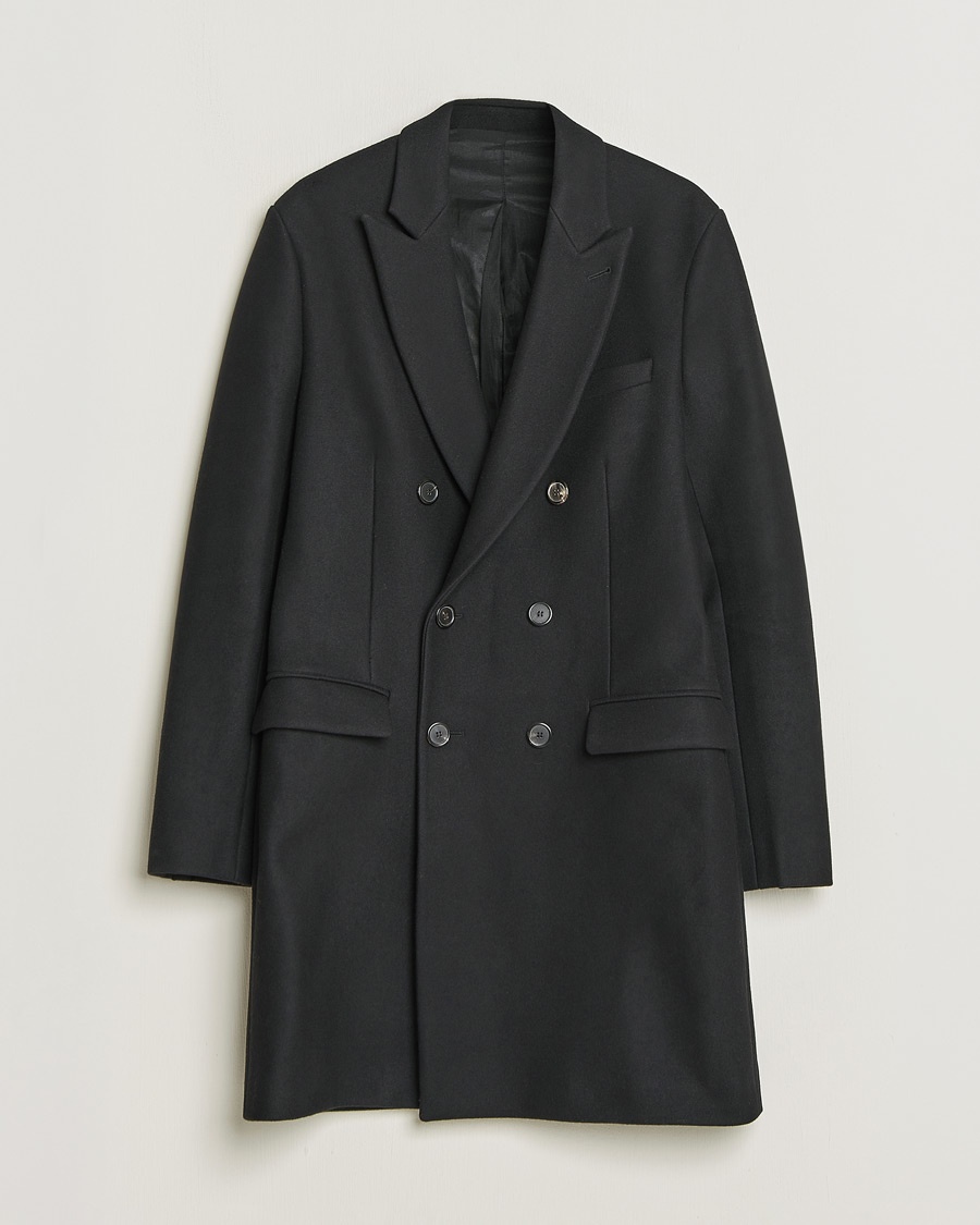 Pre-owned AMI Double Breasted Coat Black 50 – Schwarz
