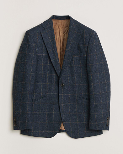 Pre-owned Walker Slater Edward Tweed Cheked Blazer Navy UK40 - EU50 – Blau