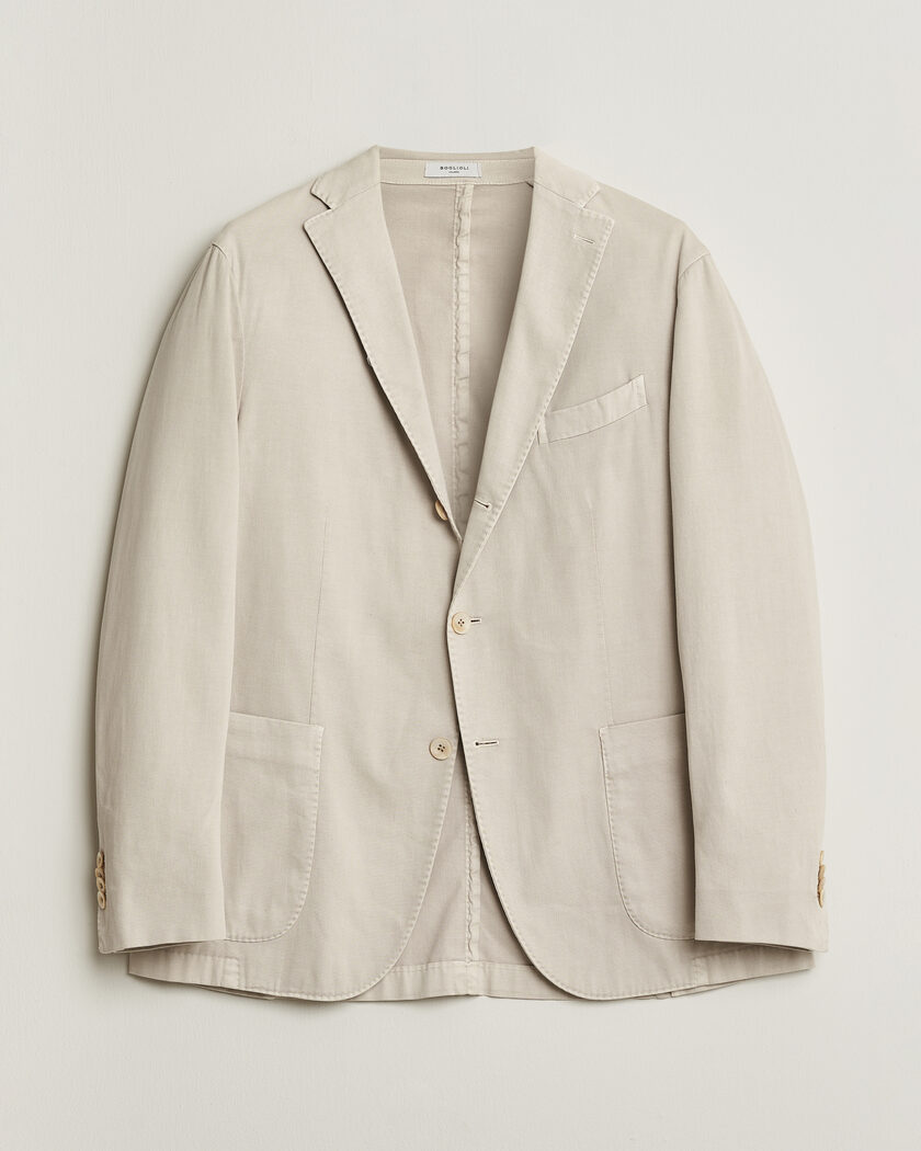 Pre-owned Boglioli K Jacket Cotton Stretch Blazer Light Beige 52 – Beige