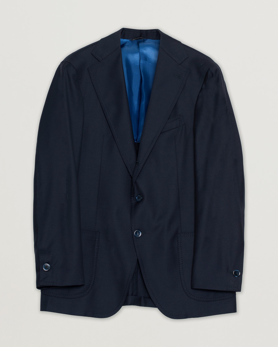 Pre-owned Gabo Naopli Navy Wool Blazer 52 – Blau
