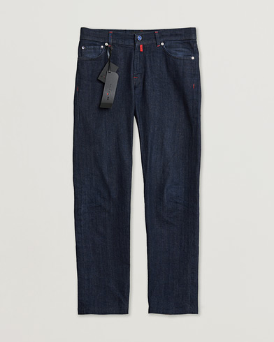 Pre-owned Kiton Slim Fit Stretch Jeans Dark Blue Wash W32 – Blau