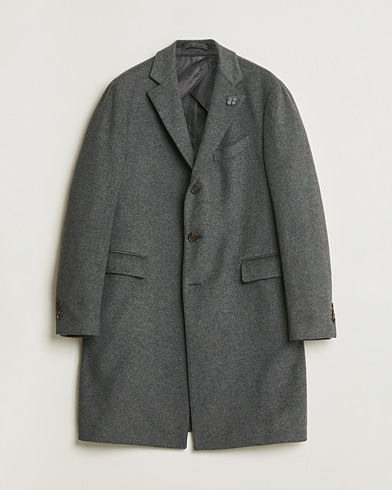 Pre-owned Lardini Wool Coat Grey 56 – Grau