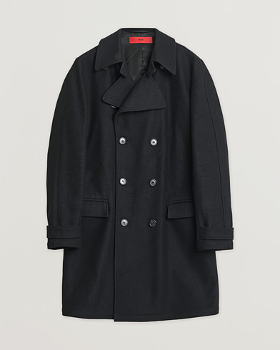 Pre-owned HUGO Double Breasted Wool Coat Black M – Schwarz