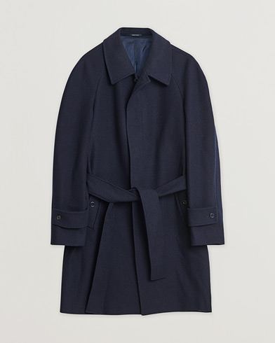 Pre-owned Pini Parma Raglan Coat Navy 52 – Blau