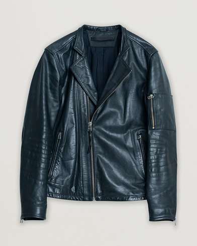 Pre-owned Tiger of Sweden Rikki Leather Jacket Black M – Schwarz