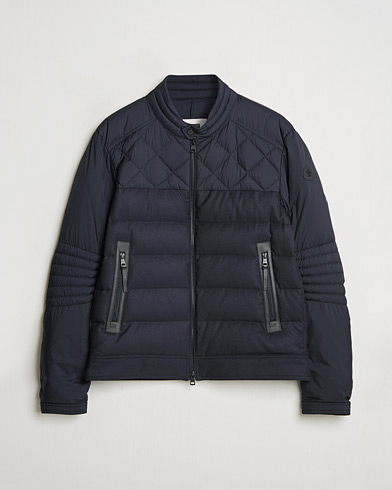 Pre-owned Moncler Tuena Biker Jacket Navy 3 - L – Blau
