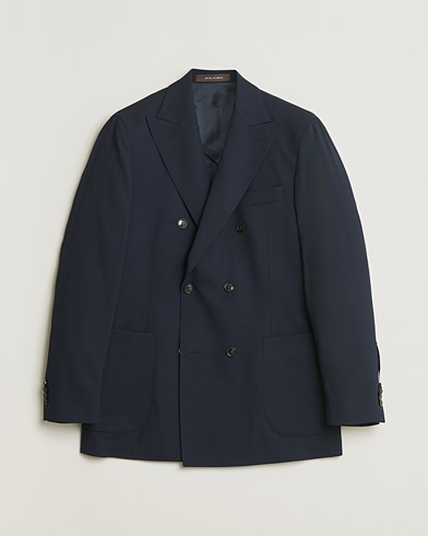 Pre-owned Oscar Jacobson Farris Patch Blazer Navy 48 – Blau