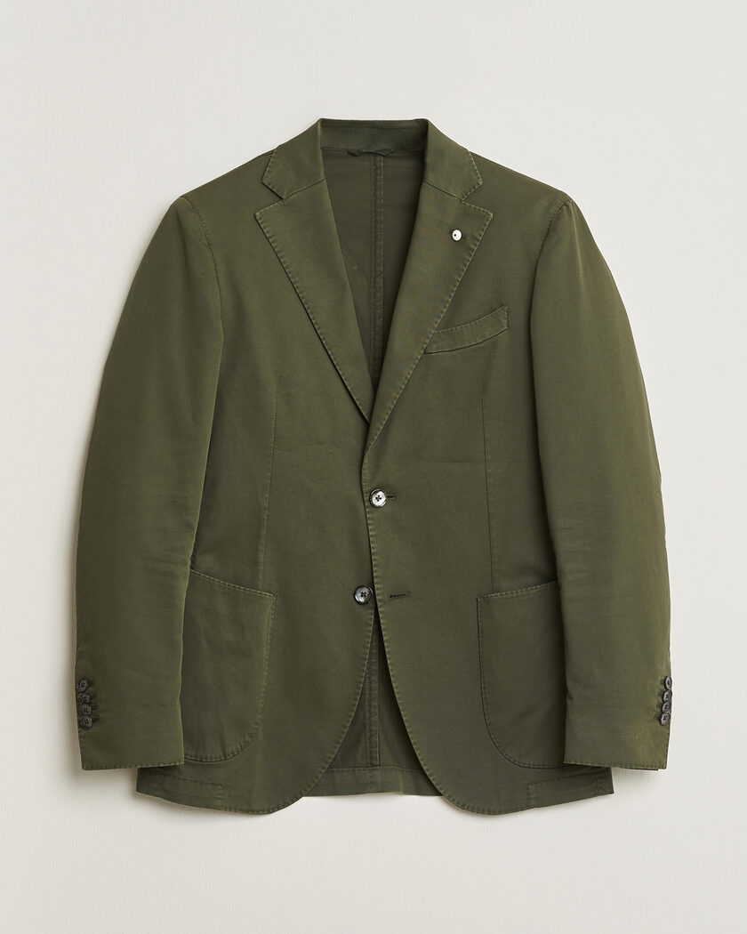 Pre-owned L.B.M. 1911 Jack Regular Fit Cotton Stretch Blazer Green 46 – Grün