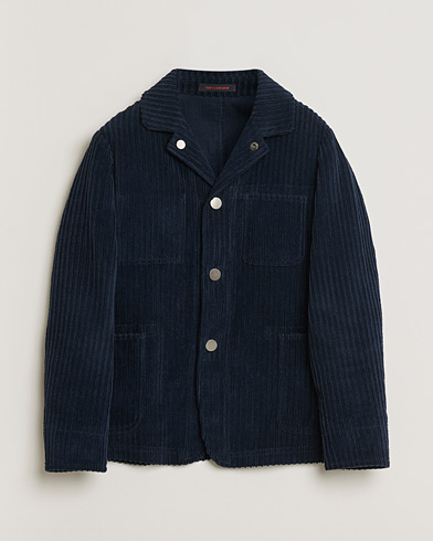 Pre-owned The Gigi Corduroy Overshirt Navy 48 – Blau