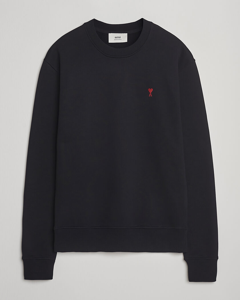 Pre-owned AMI Heart Logo Sweatshirt Black M – Schwarz