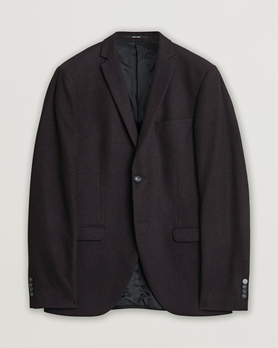 Pre-owned Tiger of Sweden Flannel Wool Blazer Burgundy 48 – Rot