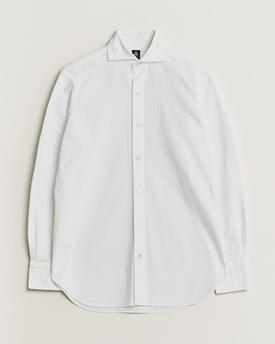  Finamore Napoli Gaeta Oxford Cut Away Shirt White S – Weiß