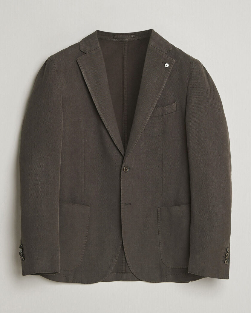 Pre-owned L.B.M. 1911 Jack Regular Fit Structured Cotton Blazer Brown 50 – Braun