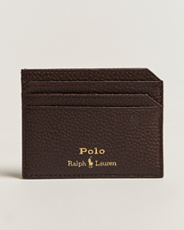 Polo Ralph LaurenPebble Leather Card CaseDark Brown