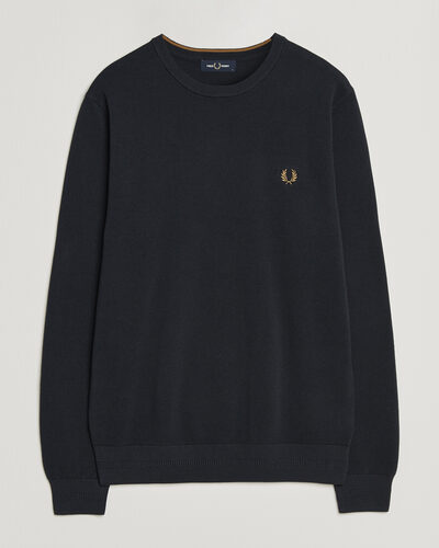 Fred Perry Piqué Stitched Sweater Navy
