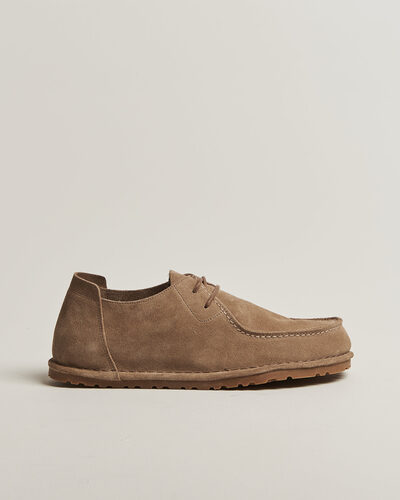 BIRKENSTOCK Utti Lace Loafer Gray Taupe Suede