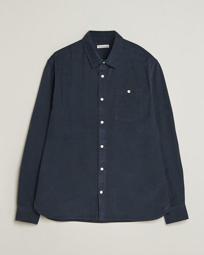 KnowledgeCotton Apparel Regular Fit Cord Shirt Night Sky