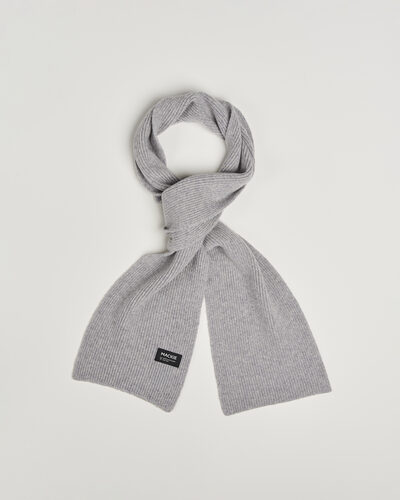 Robert Mackie Clyde Lambswool Scarf Light Grey