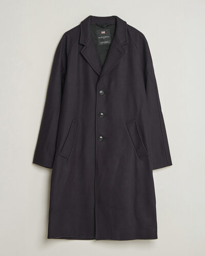 Gloverall Chesterfield Wool/Cashmere Refined Coat Navy