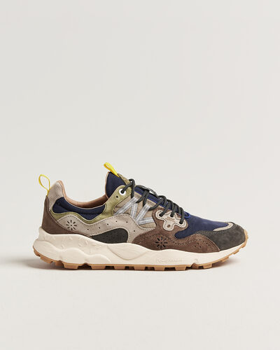 Flower Mountain Yamano 3 Suede/Nylon Sneaker Dark Grey/Brown