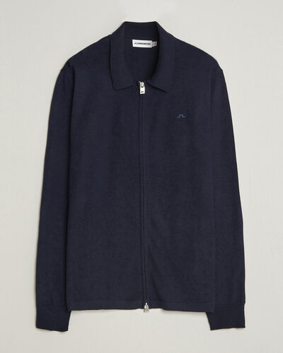 J.Lindeberg Kaleb Merino Full Zip JL Navy