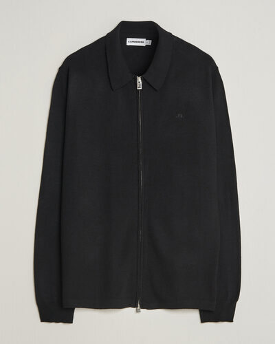 J.Lindeberg Kaleb Merino Full Zip Black