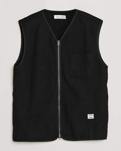 Samsøe Samsøe Hannes Boiled Wool Vest Black