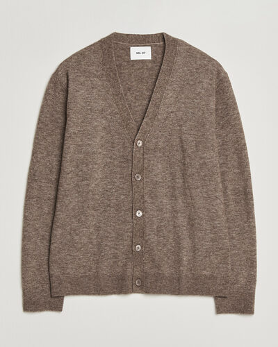 NN07 Gavin Brushed Wool Knitted Cardigan Desert Clay